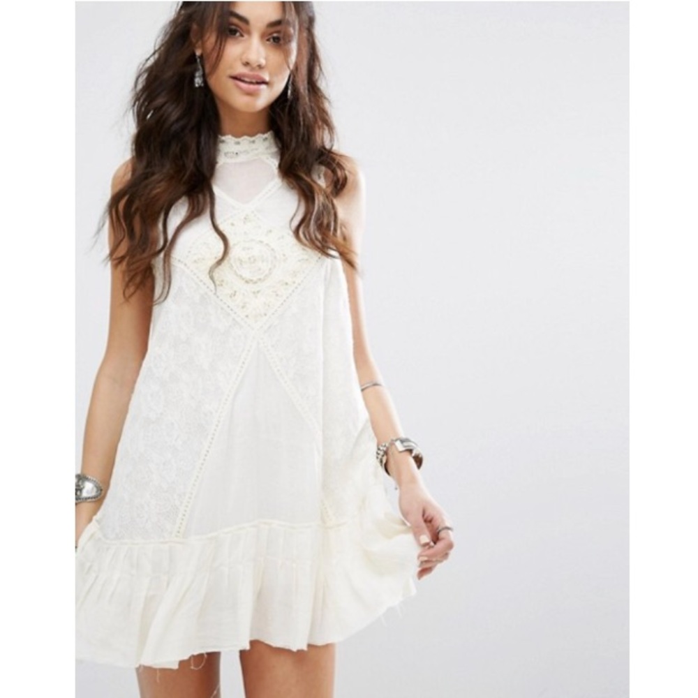 Free People white lace dress